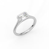 Emerald Cut Bezel Ring