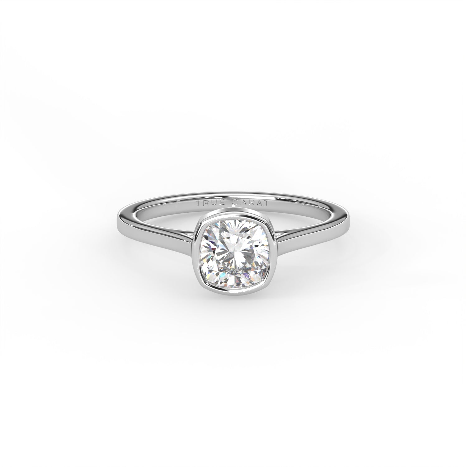 Square Cushion Bezel Ring