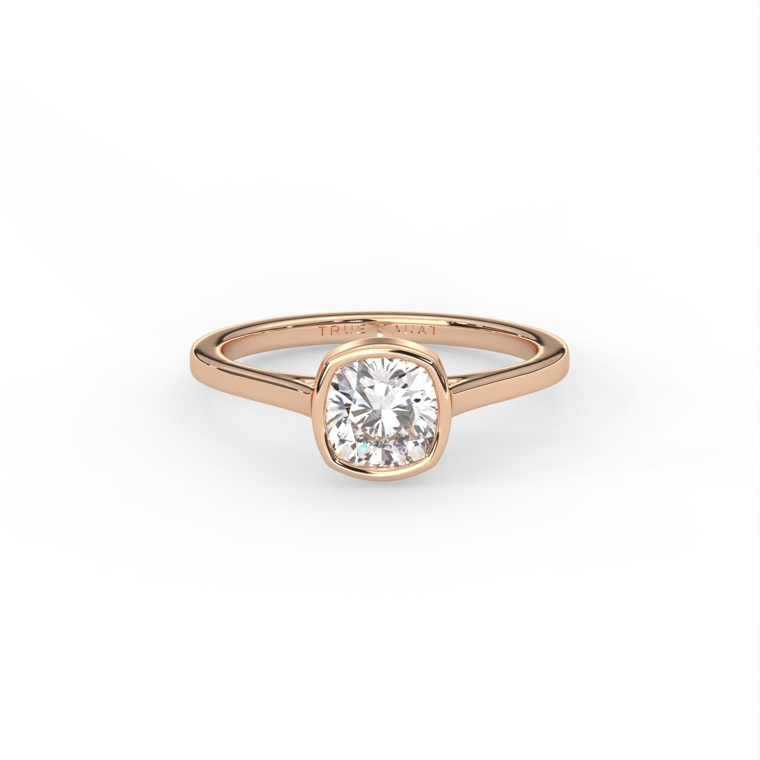 Square Cushion Bezel Ring