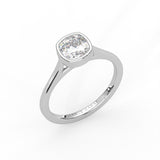 Square Cushion Bezel Ring