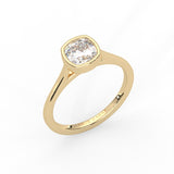 Square Cushion Bezel Ring
