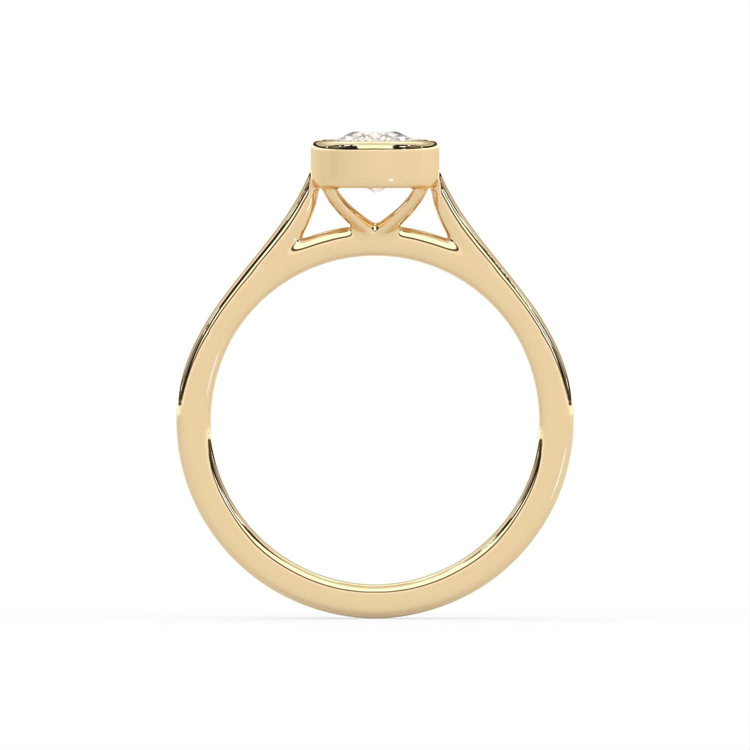 Cushion Cut Bezel Ring
