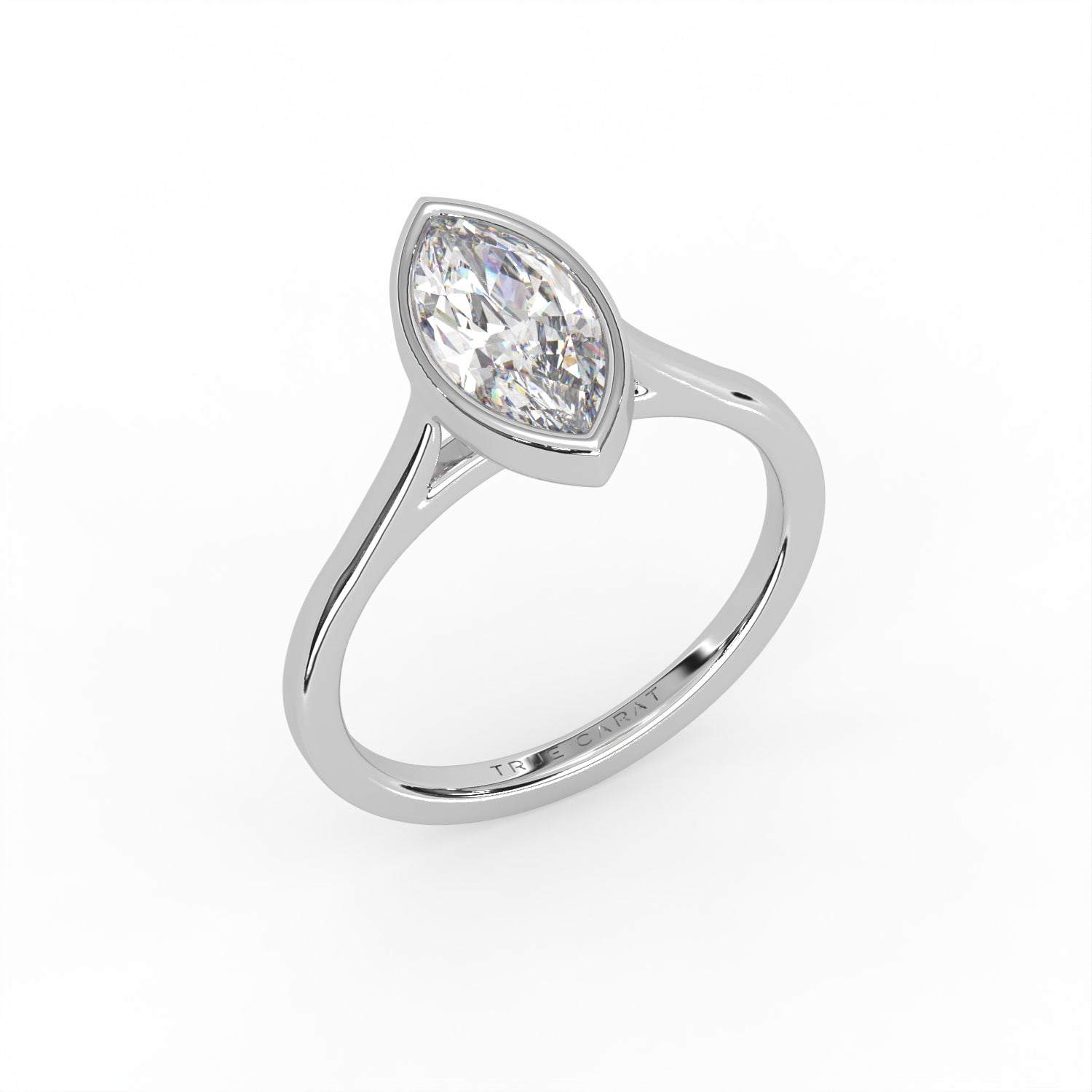 Marquise Diamond Bezel Ring