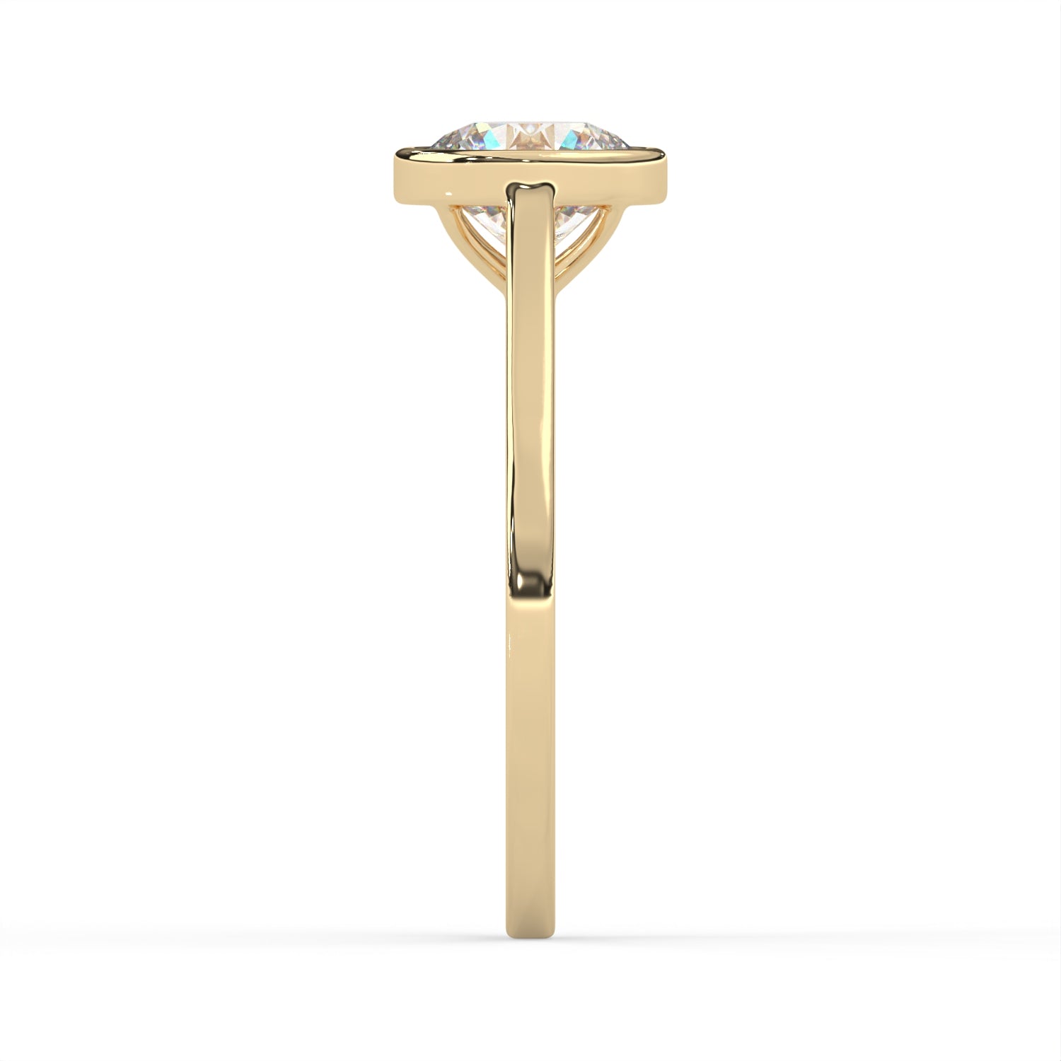 Round Diamond Bezel Ring