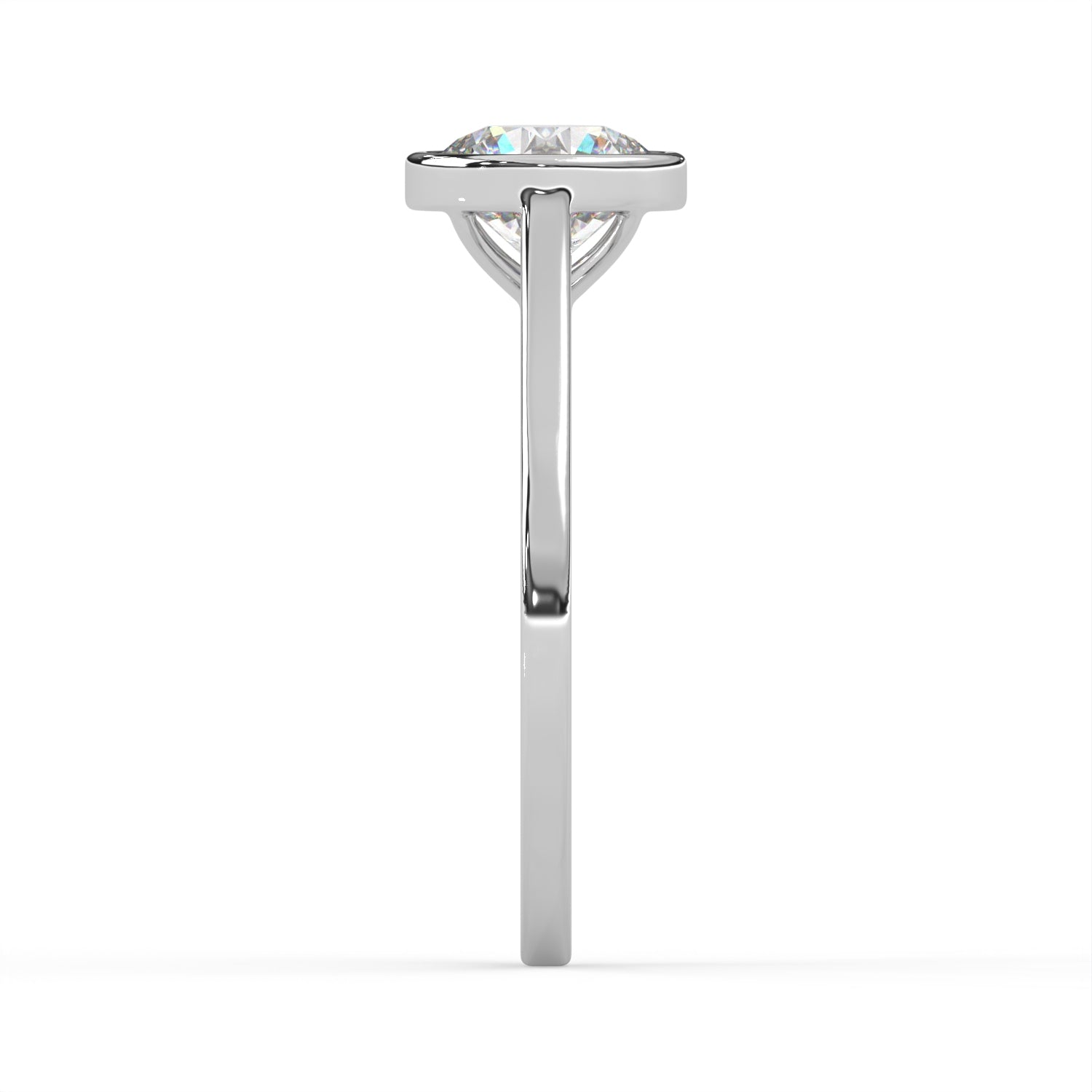 Round Diamond Bezel Ring