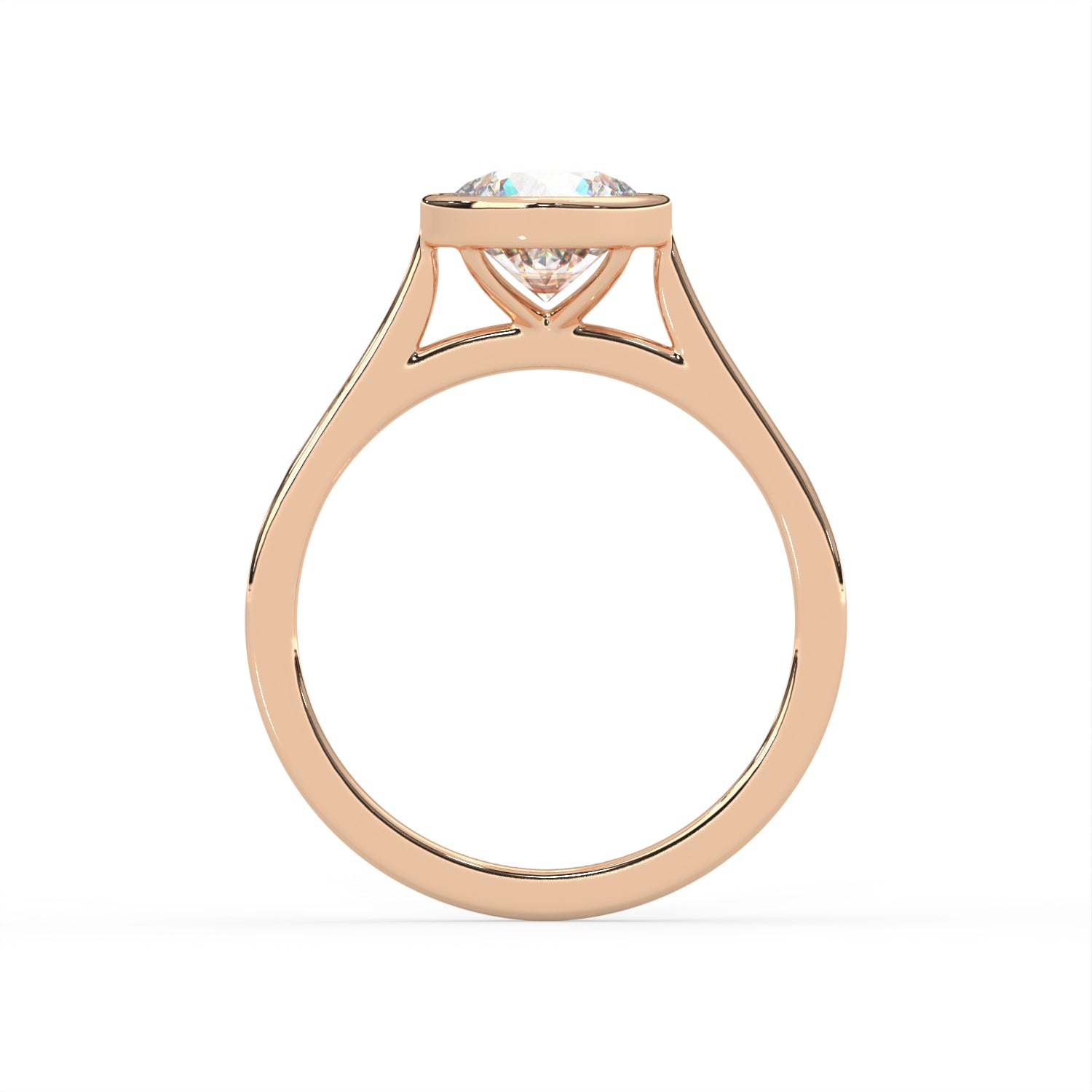 Round Diamond Bezel Ring