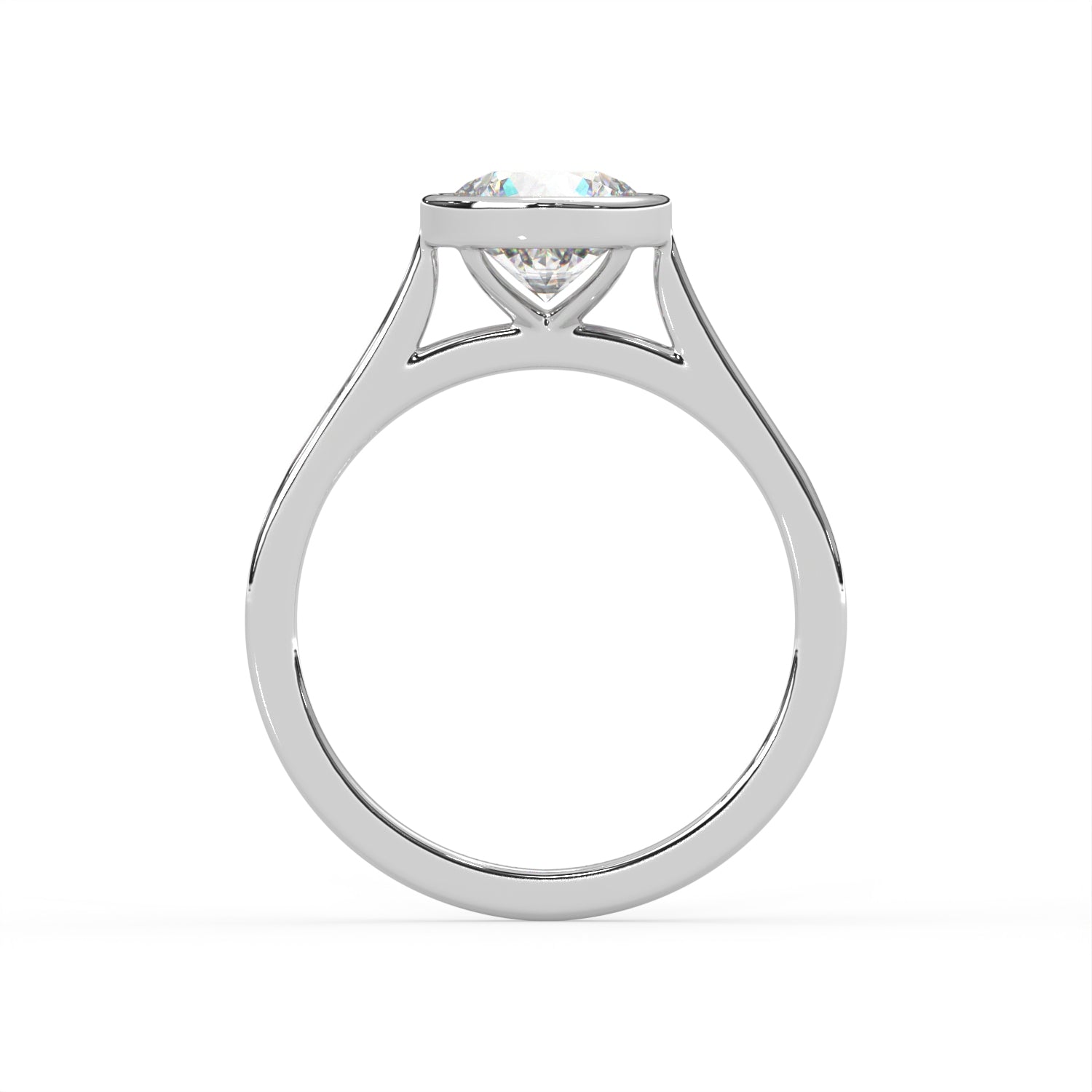 Round Diamond Bezel Ring