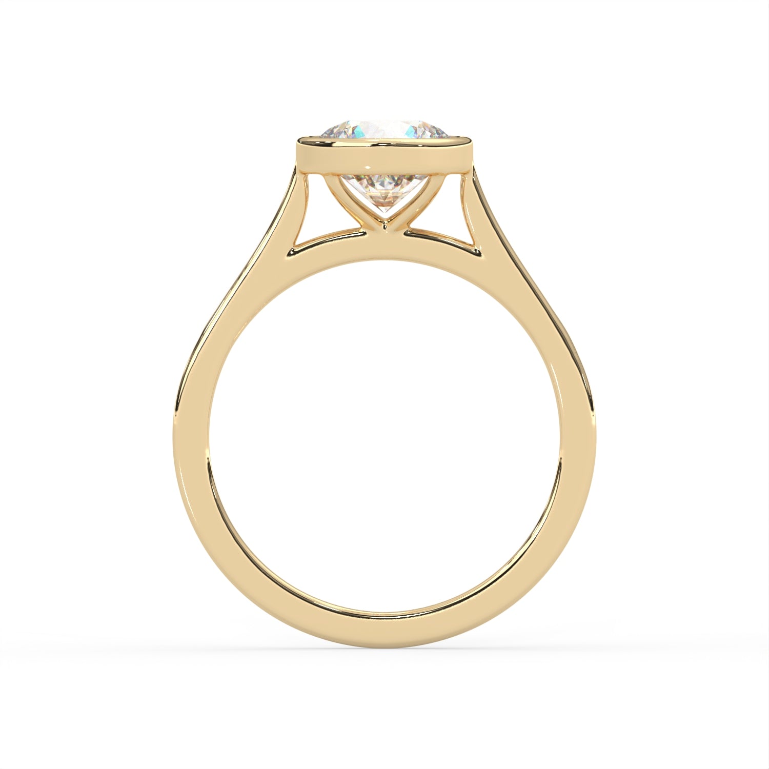 Round Diamond Bezel Ring