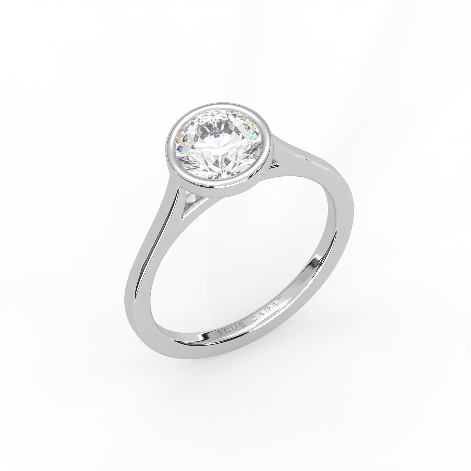 Round Diamond Bezel Ring
