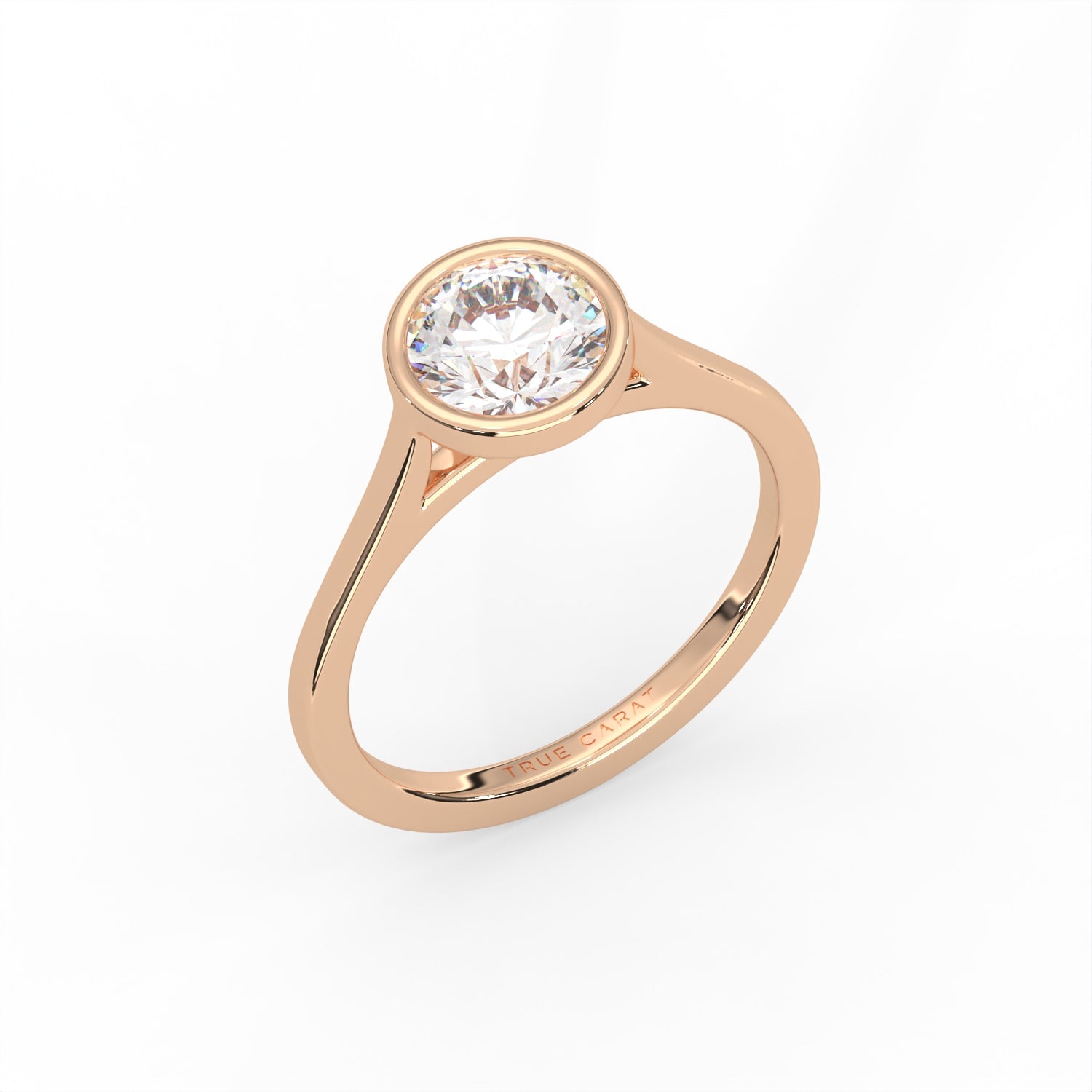 Round Diamond Bezel Ring