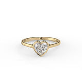 Heart Cut Diamond Bezel Solitaire Ring