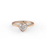 Heart Cut Diamond Bezel Solitaire Ring