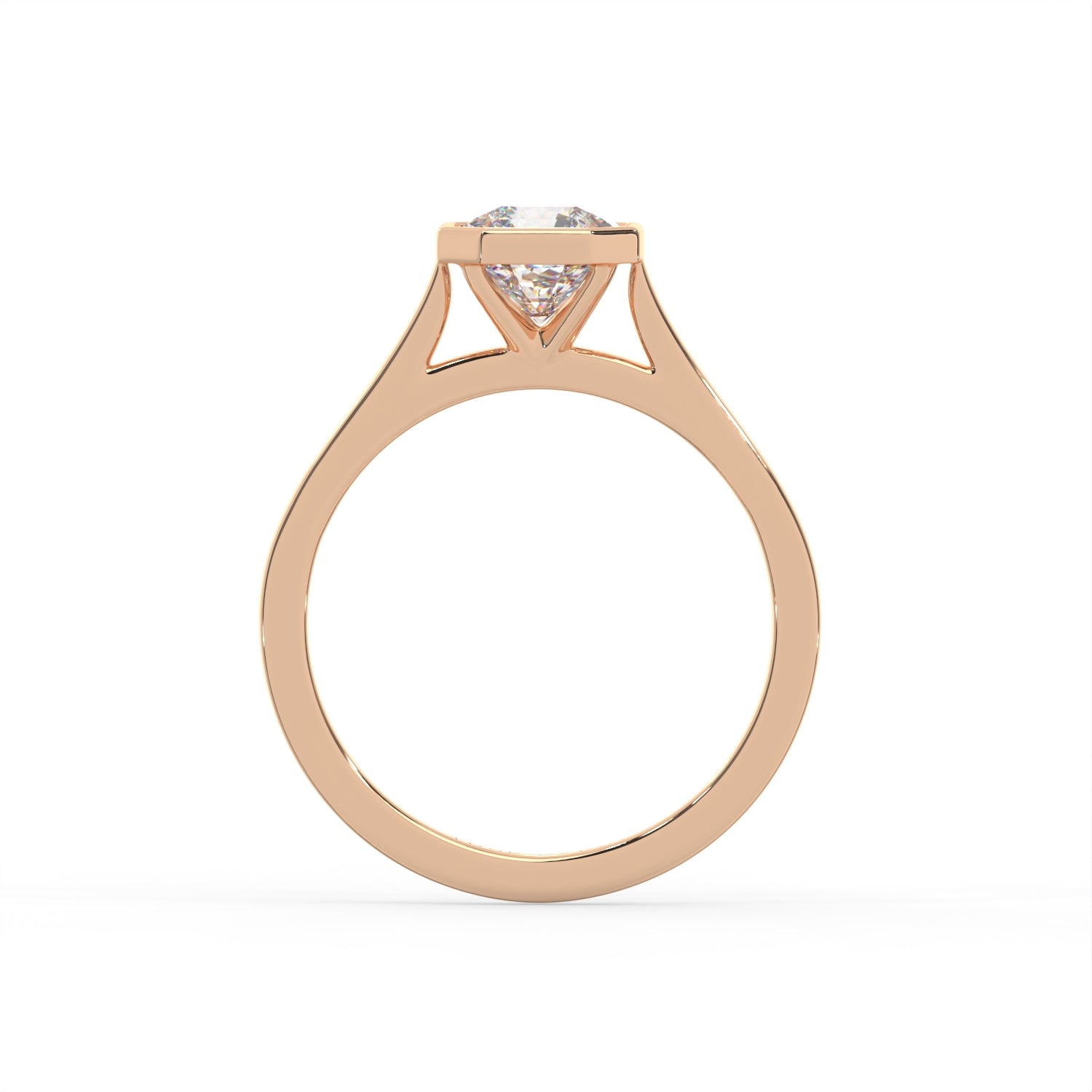 Radiant Cut Bezel Solitaire Ring