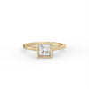 Princess Cut Diamond Bezel Solitaire Ring