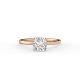 Square Cushion Solitaire Ring