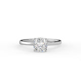 Square Cushion Solitaire Ring