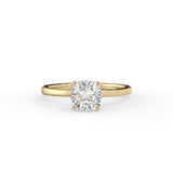 Square Cushion Solitaire Ring