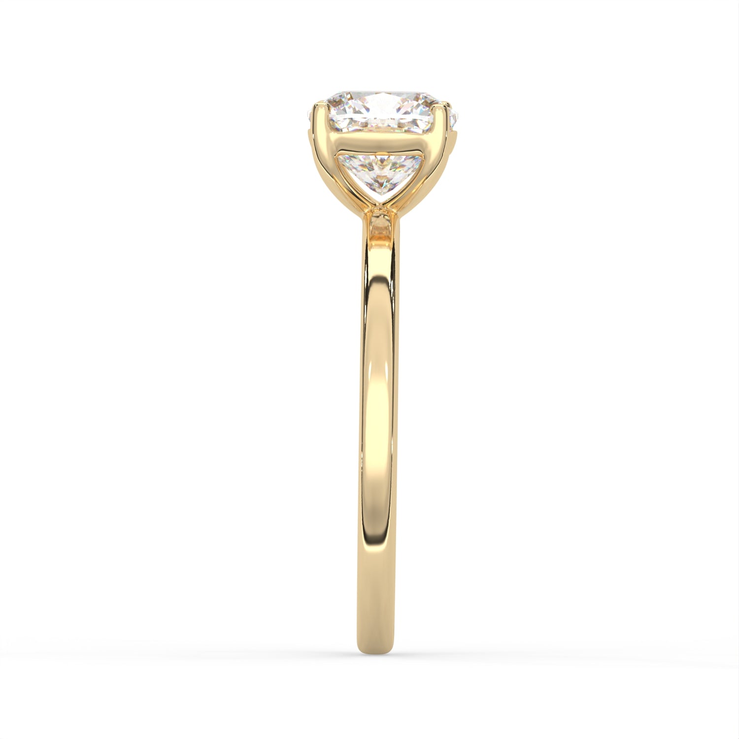 Square Cushion Solitaire Ring