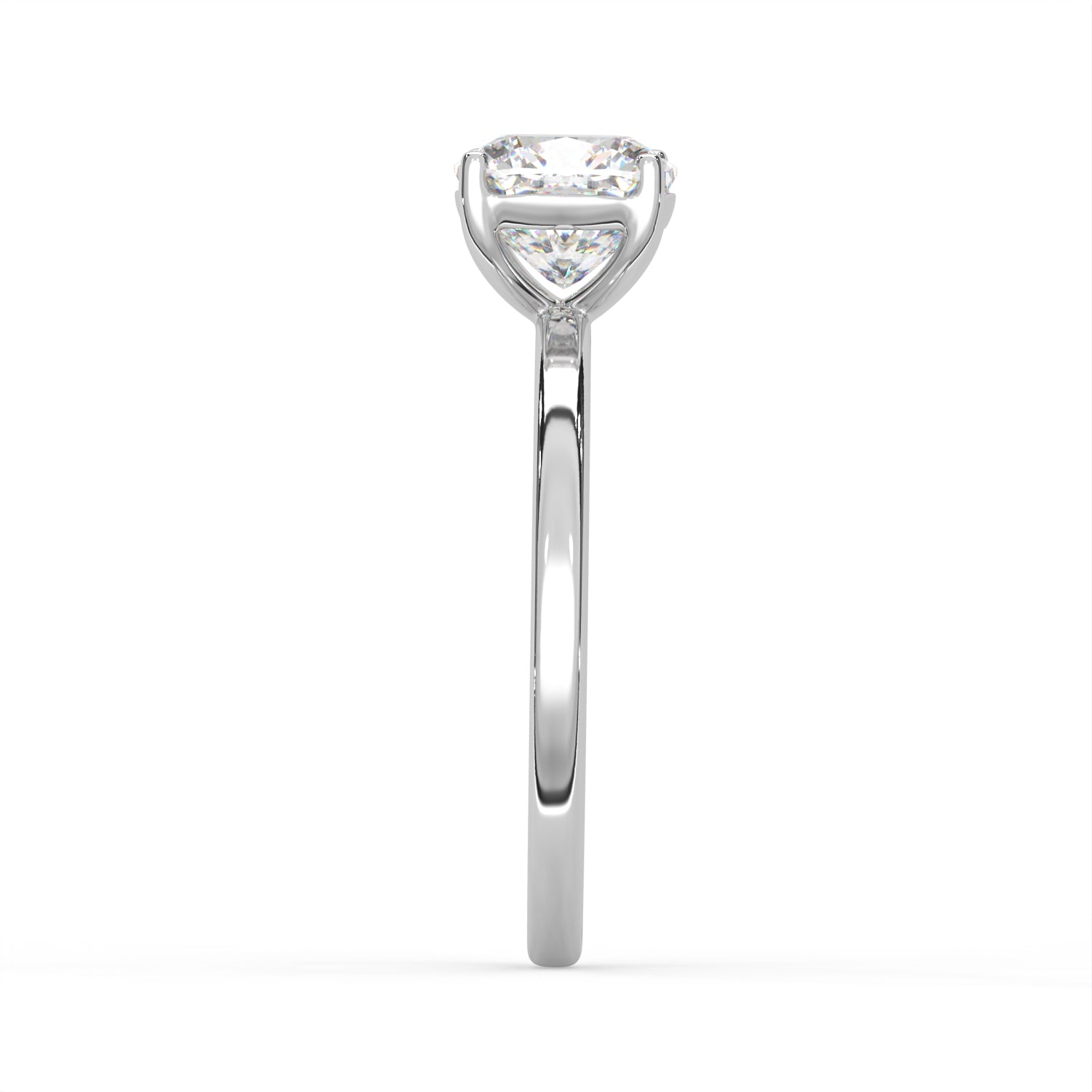 Square Cushion Solitaire Ring