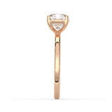Square Cushion Solitaire Ring