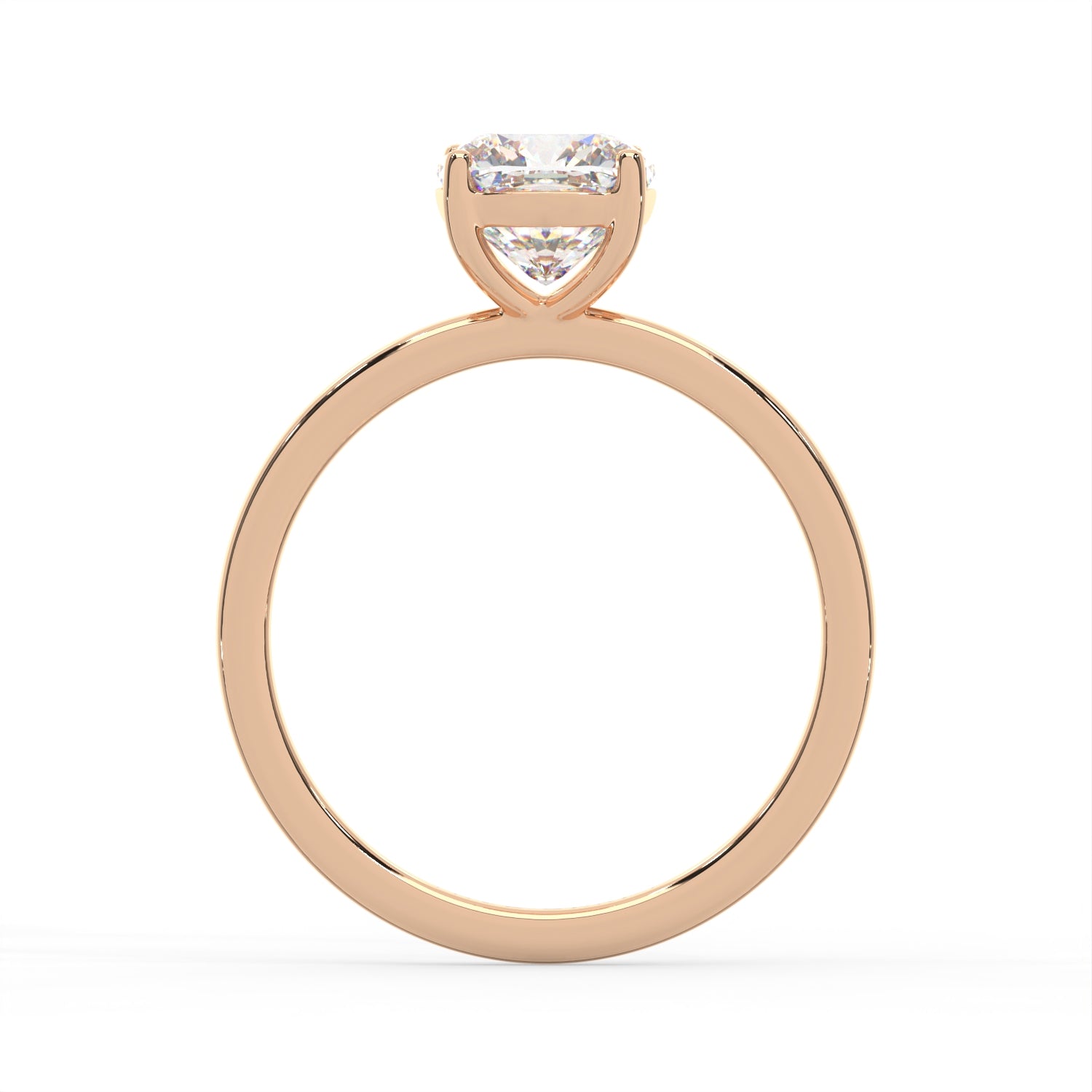 Square Cushion Solitaire Ring