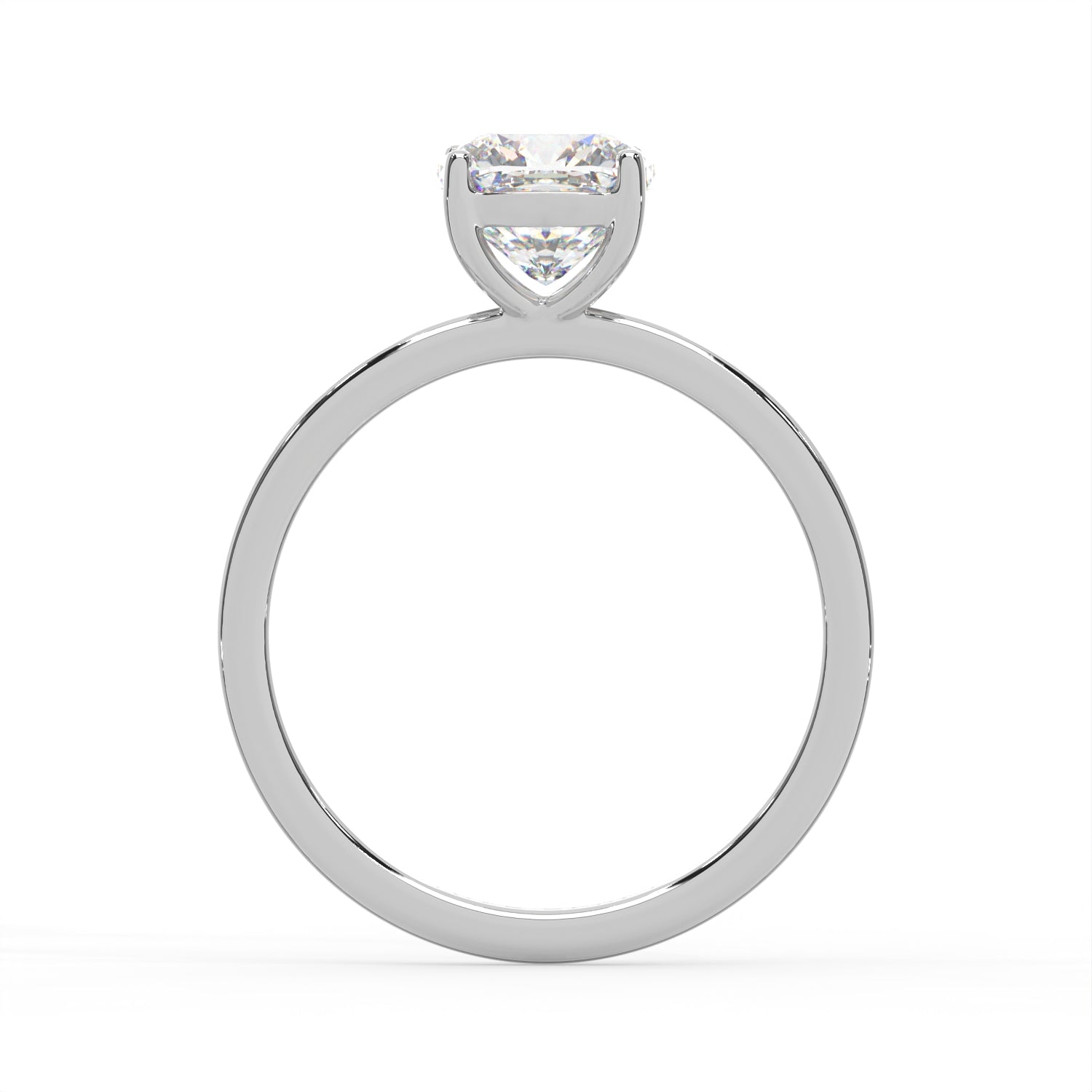 Square Cushion Solitaire Ring