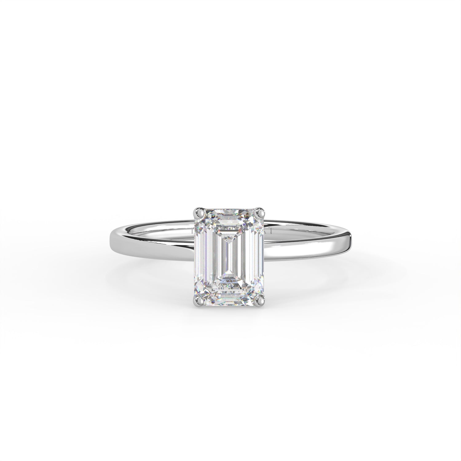 Emerald Cut Solitaire Ring