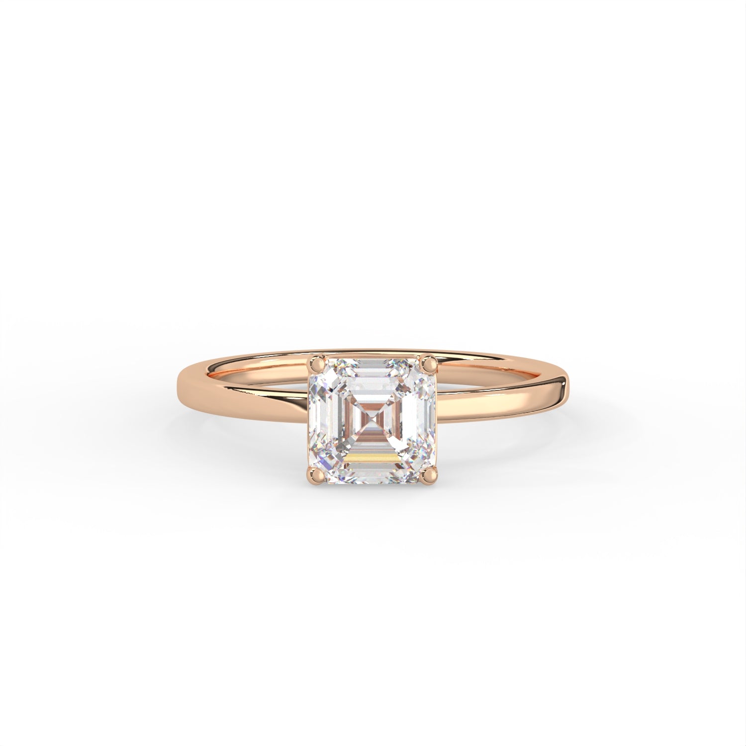 Asscher Cut Solitaire Ring