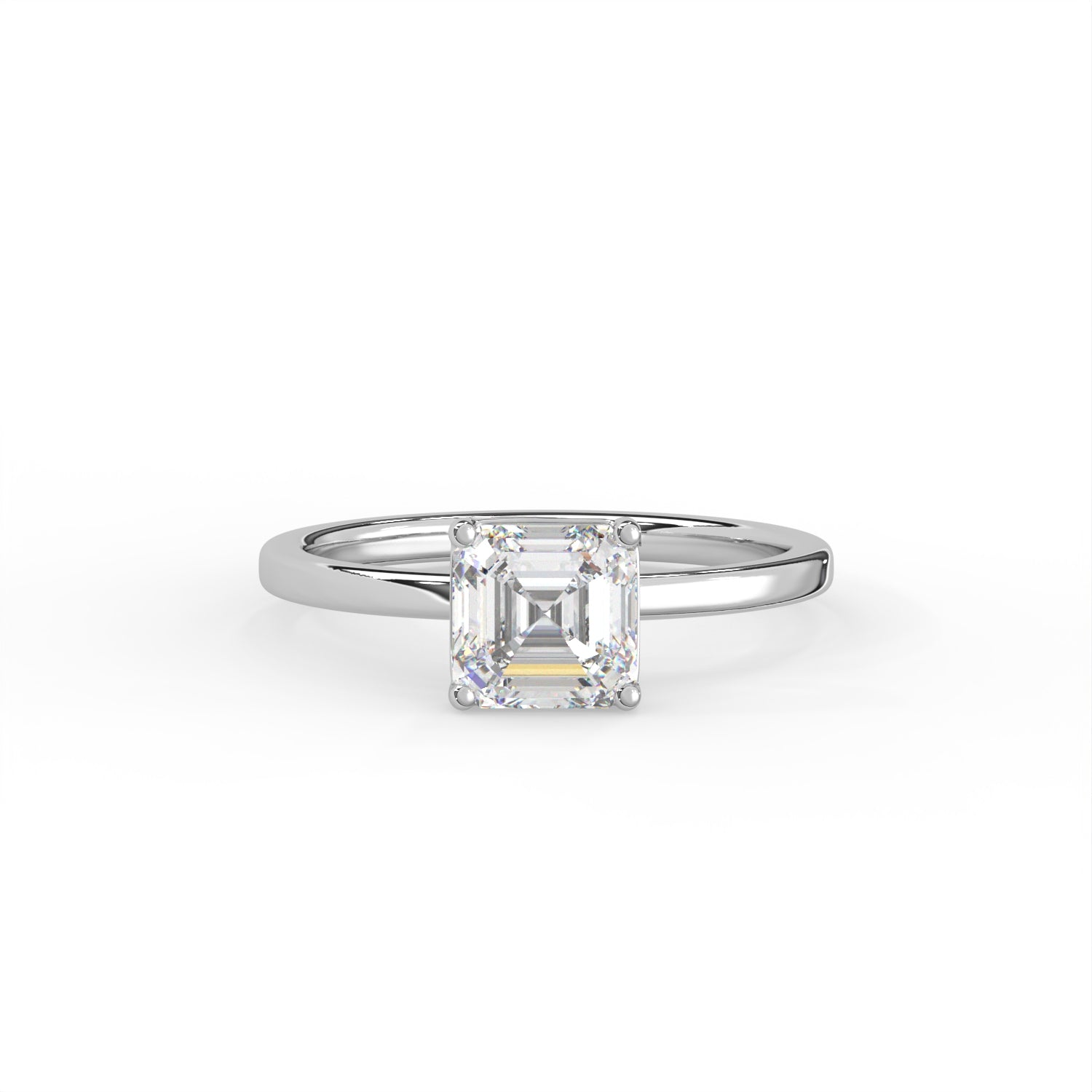 Asscher Cut Solitaire Ring