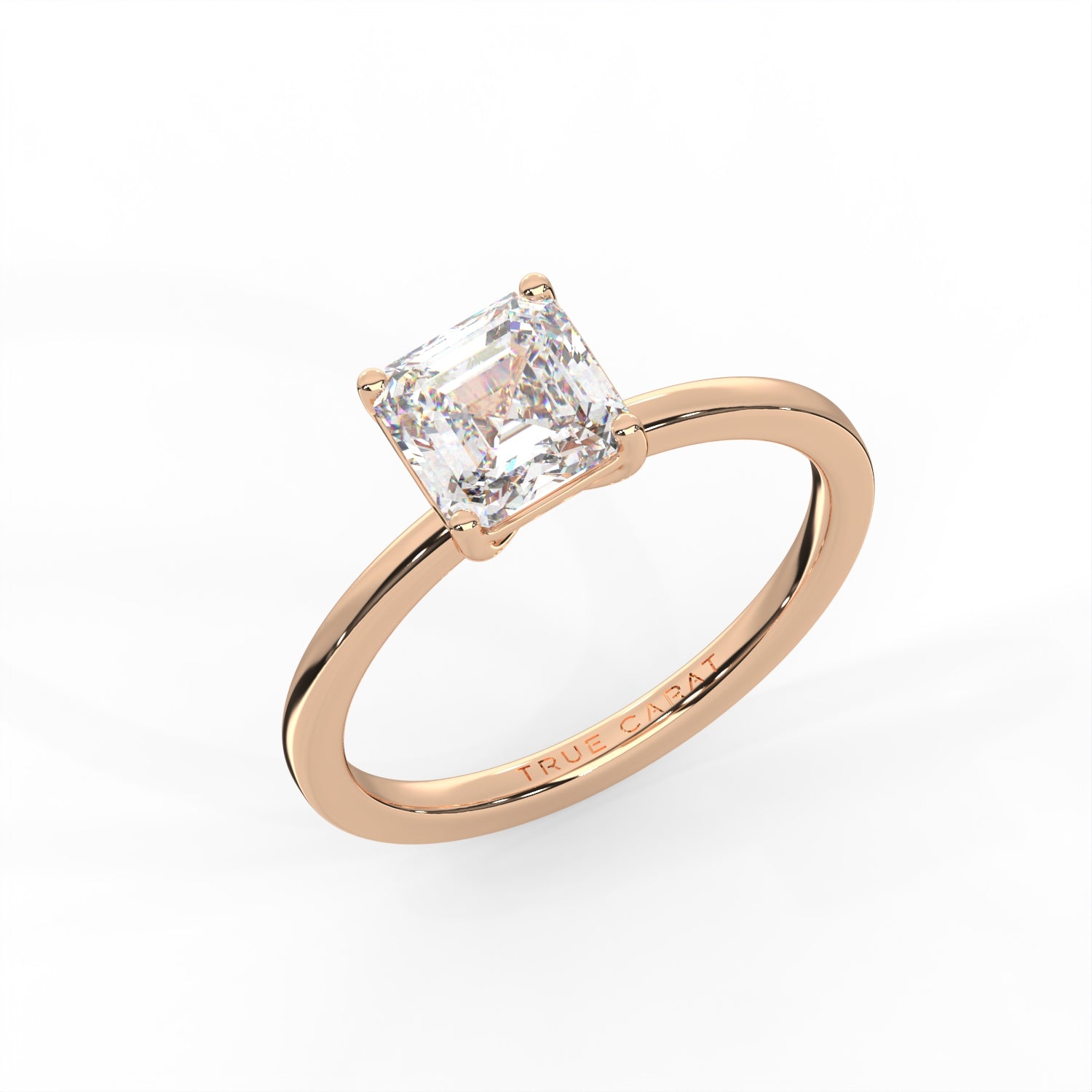 Asscher Cut Solitaire Ring