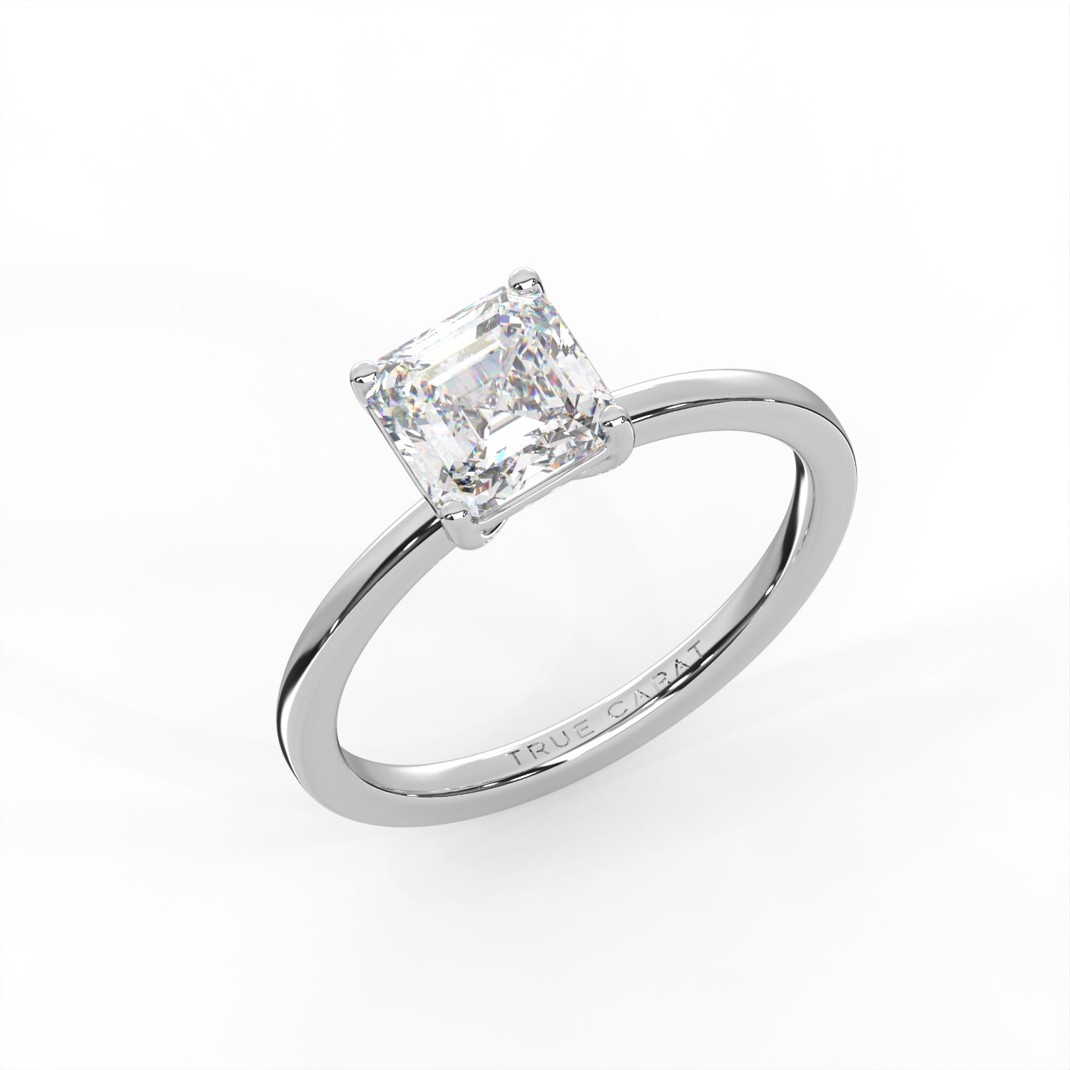 Asscher Cut Solitaire Ring