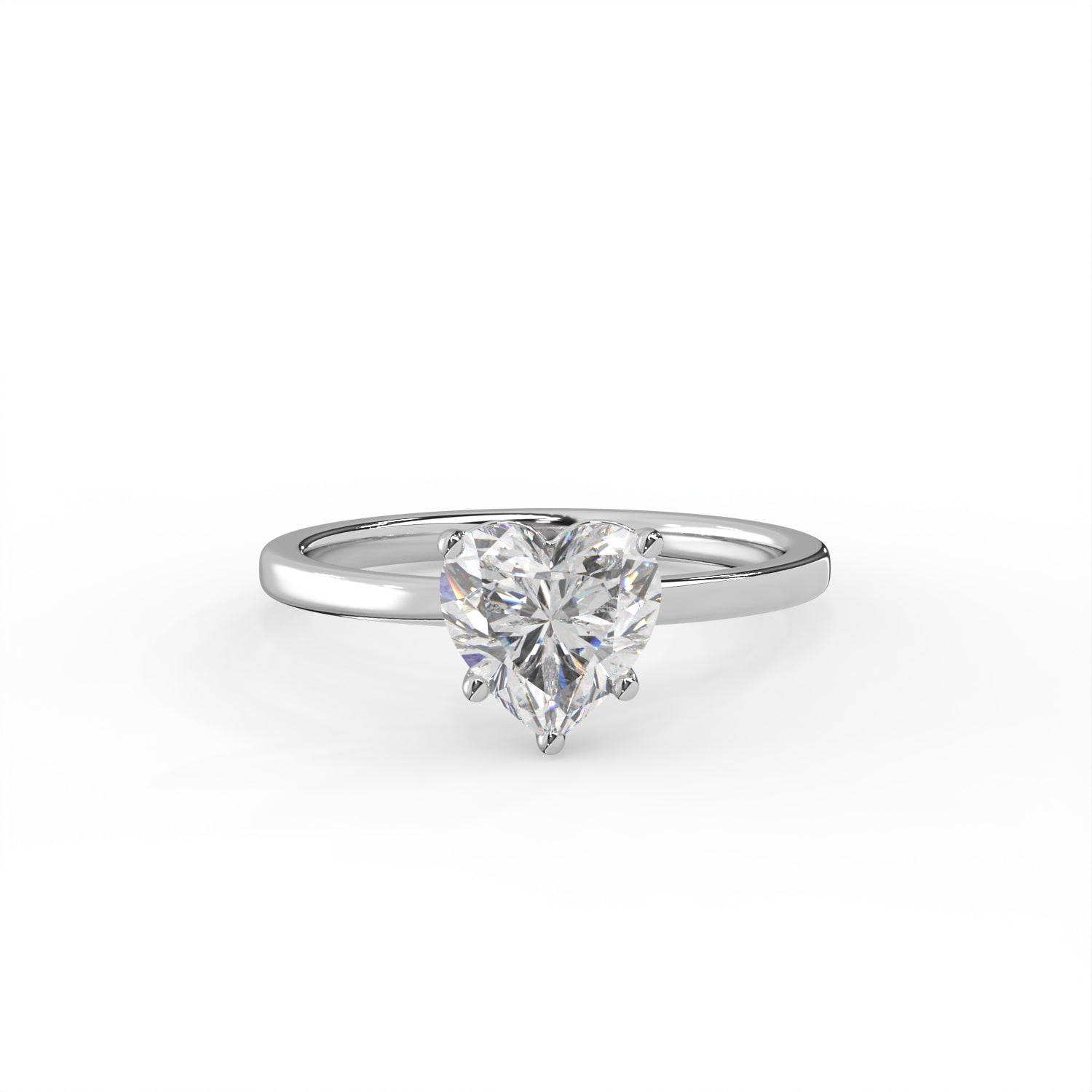 Heart Cut Solitaire Ring