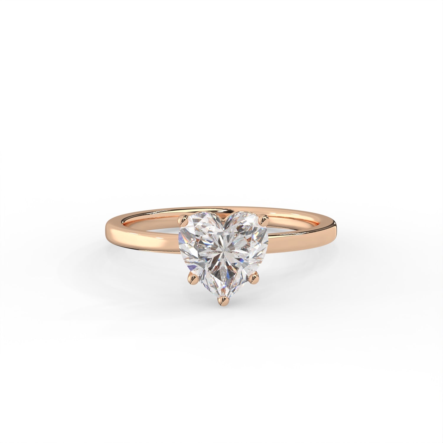 Heart Cut Solitaire Ring