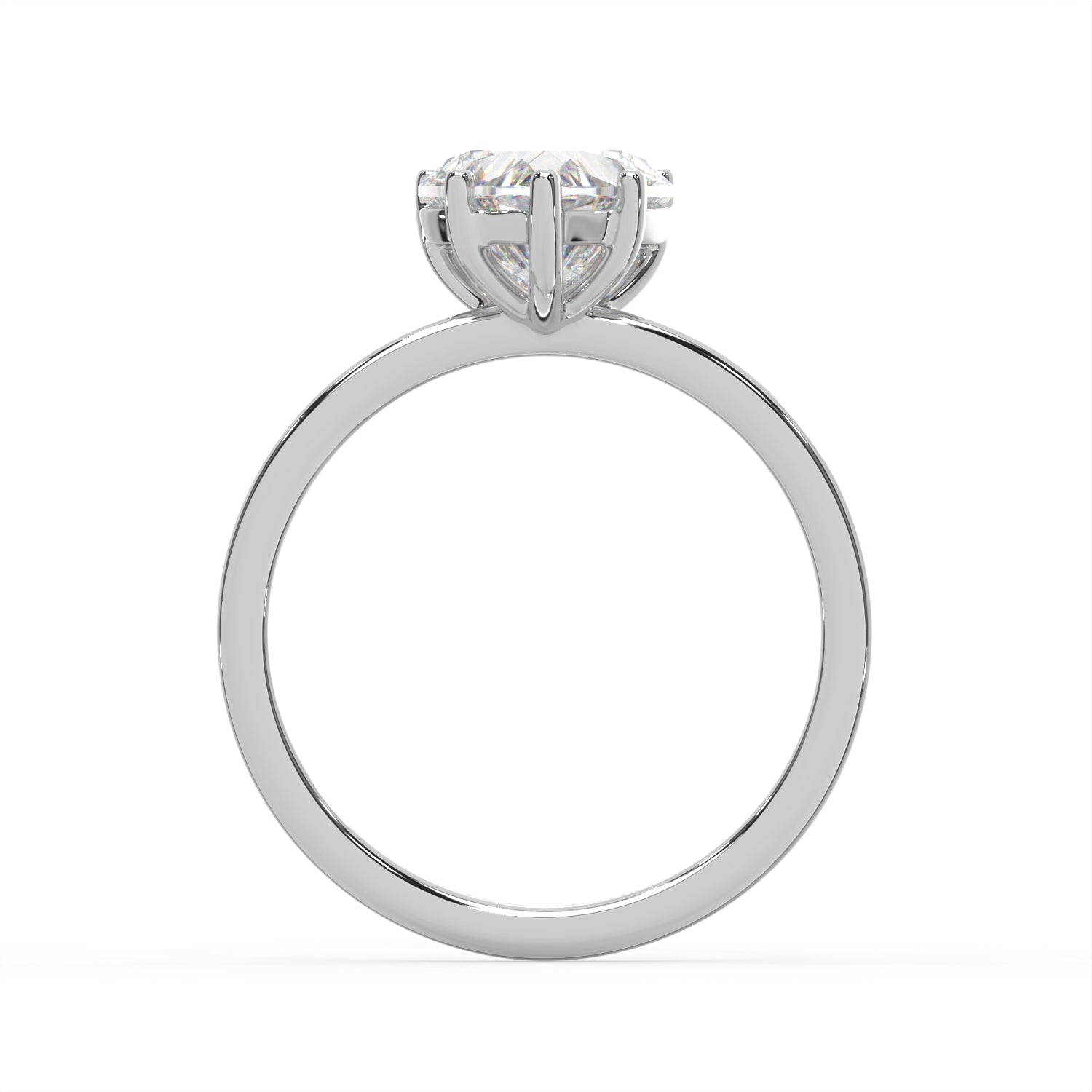 Heart Cut Solitaire Ring