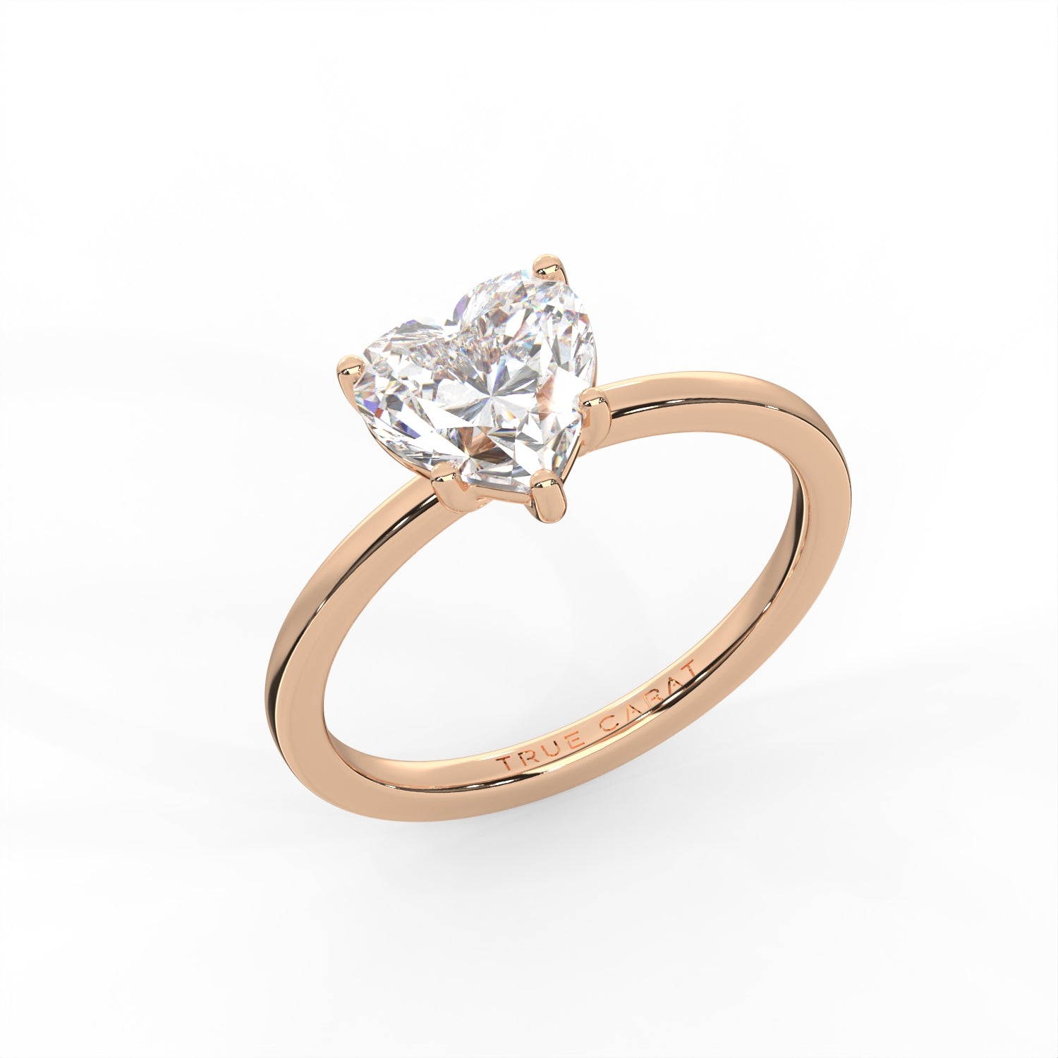 Heart Cut Solitaire Ring