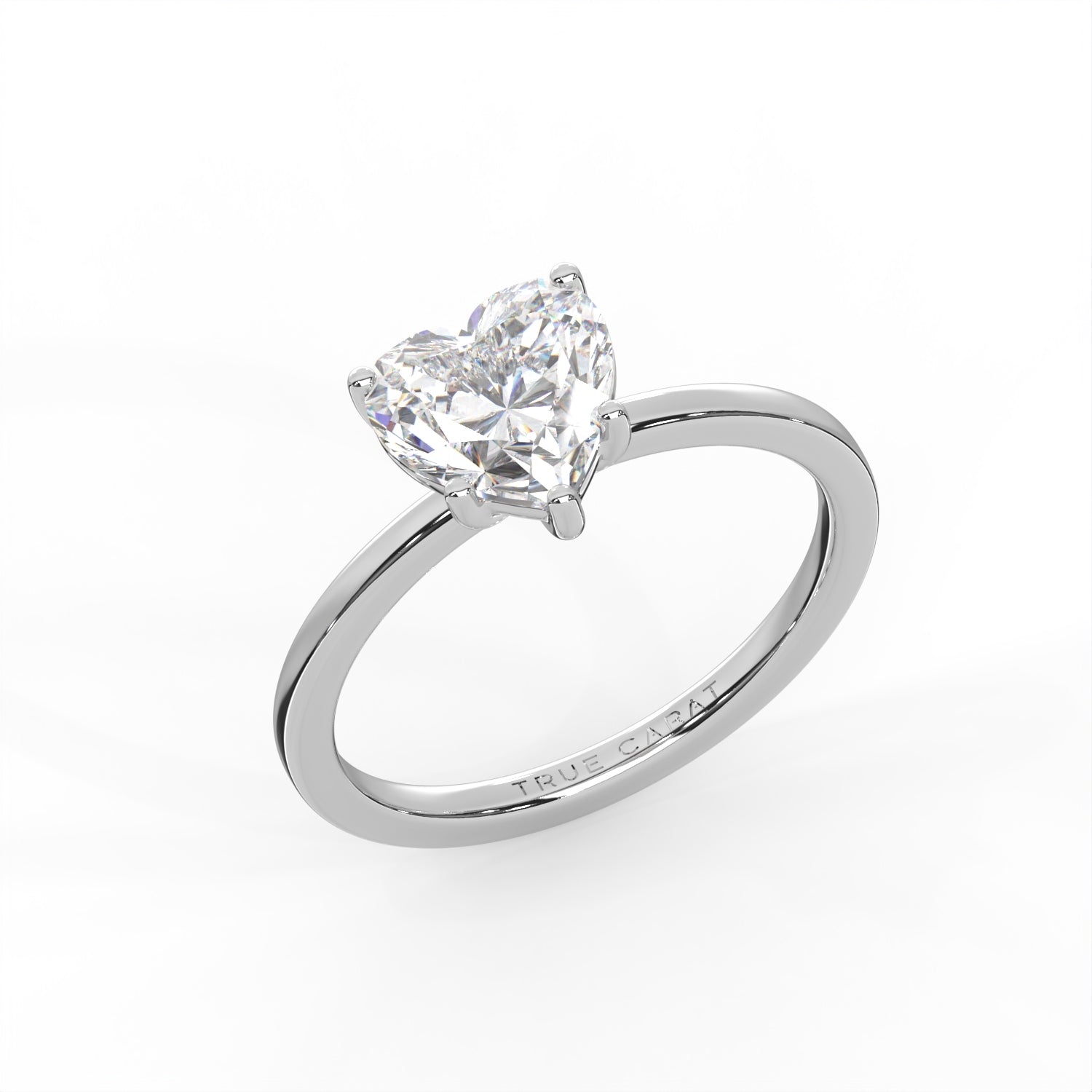 Heart Cut Solitaire Ring
