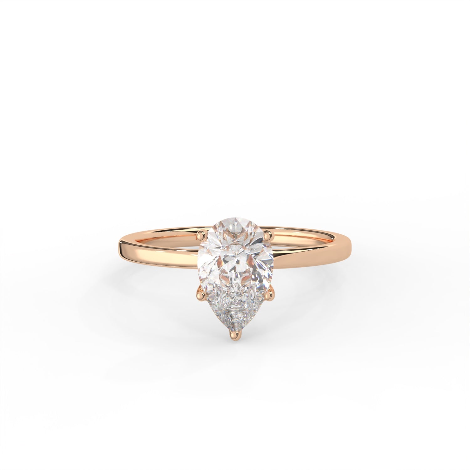 Pear Cut Solitaire Ring