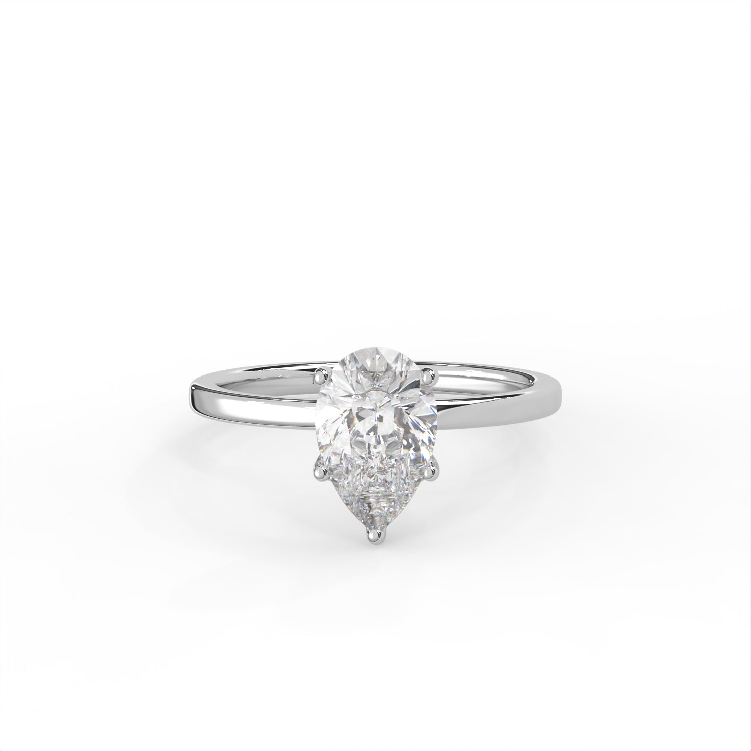 Pear Cut Solitaire Ring