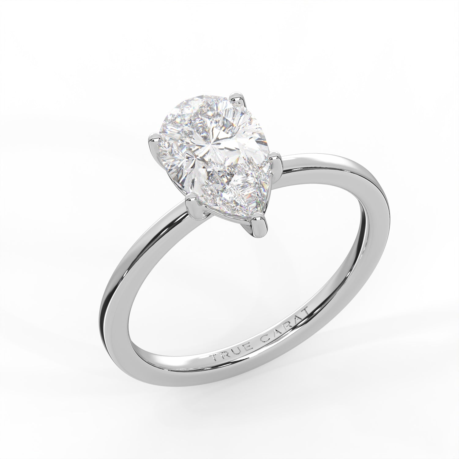 Pear Cut Solitaire Ring