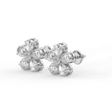 Pear Floral Stud Earrings