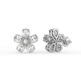 Pear Floral Stud Earrings