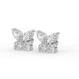 Butterfly Diamond Stud Earrings
