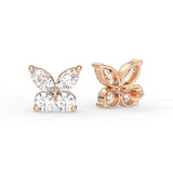 Butterfly Diamond Stud Earrings