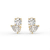 Round Pear Stud Earrings