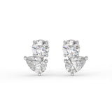 Round Pear Stud Earrings