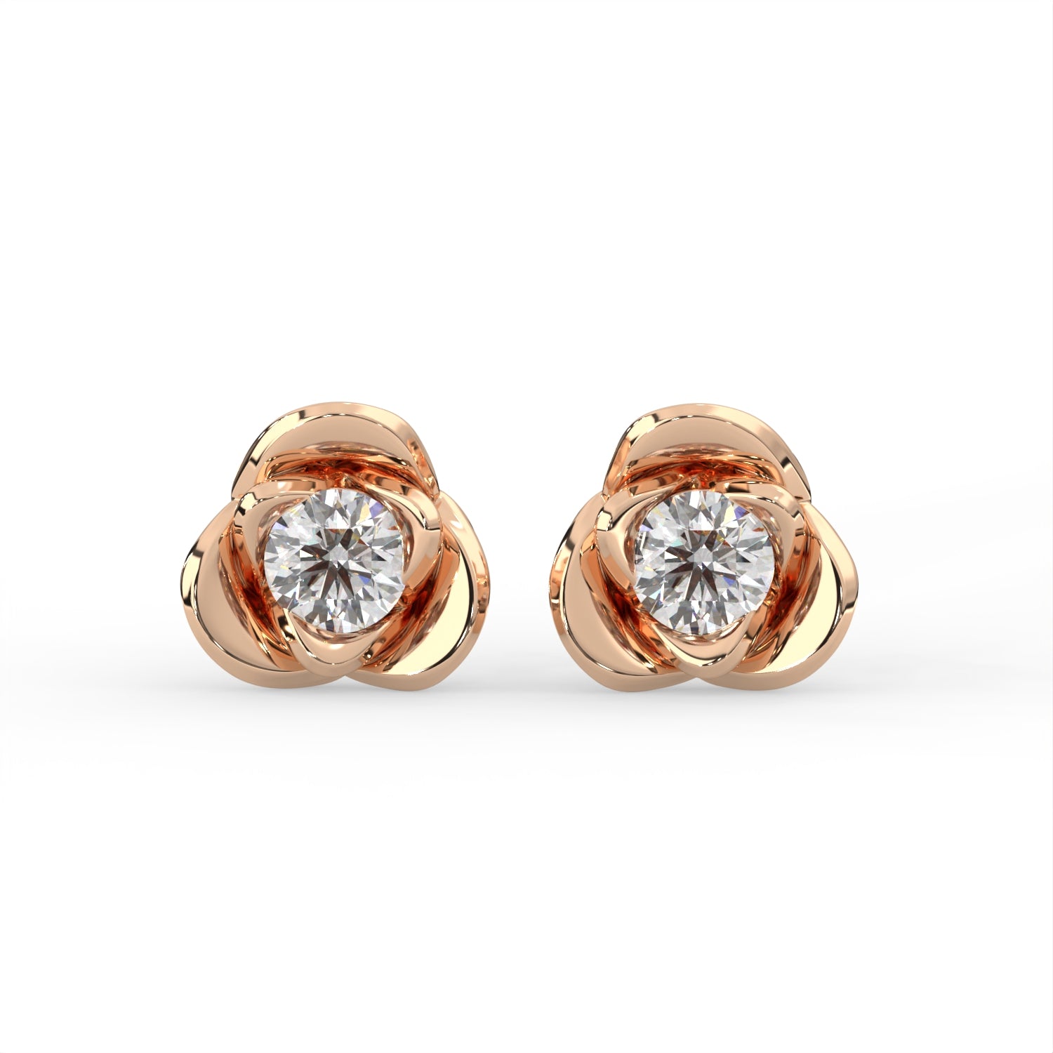 Rose Flower Stud Earrings