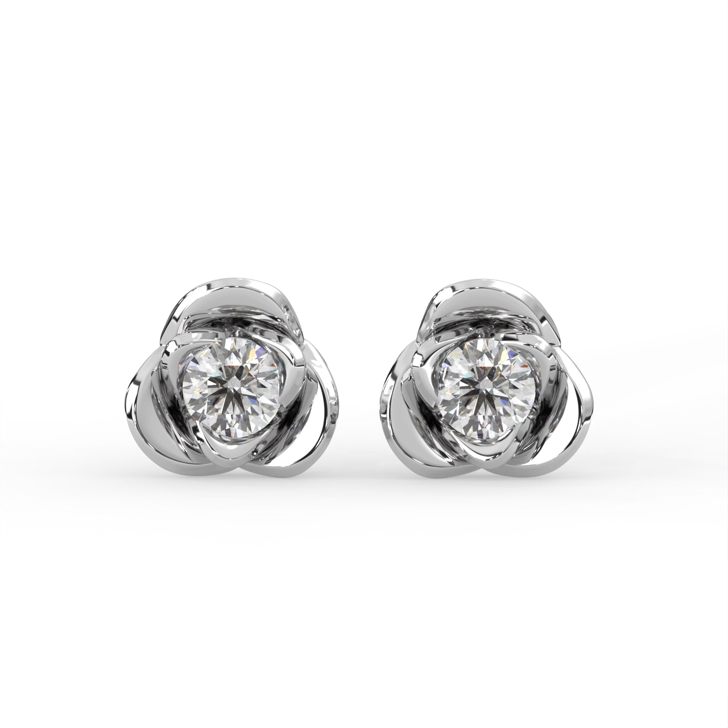 Rose Flower Stud Earrings