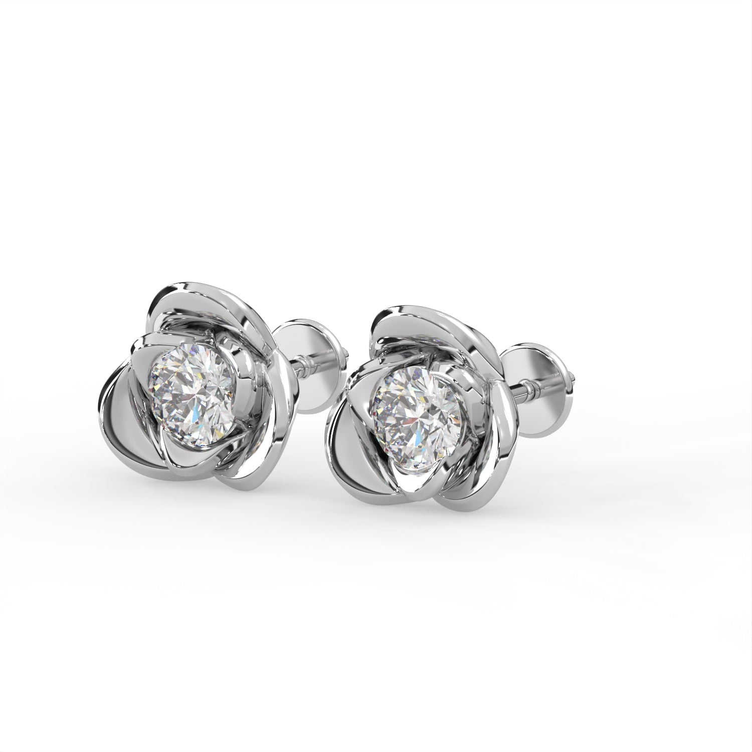 Rose Flower Stud Earrings