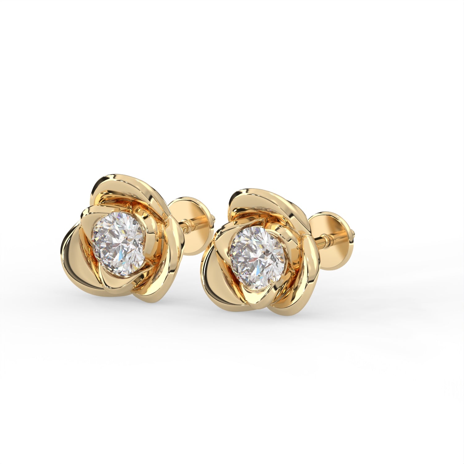 Rose Flower Stud Earrings