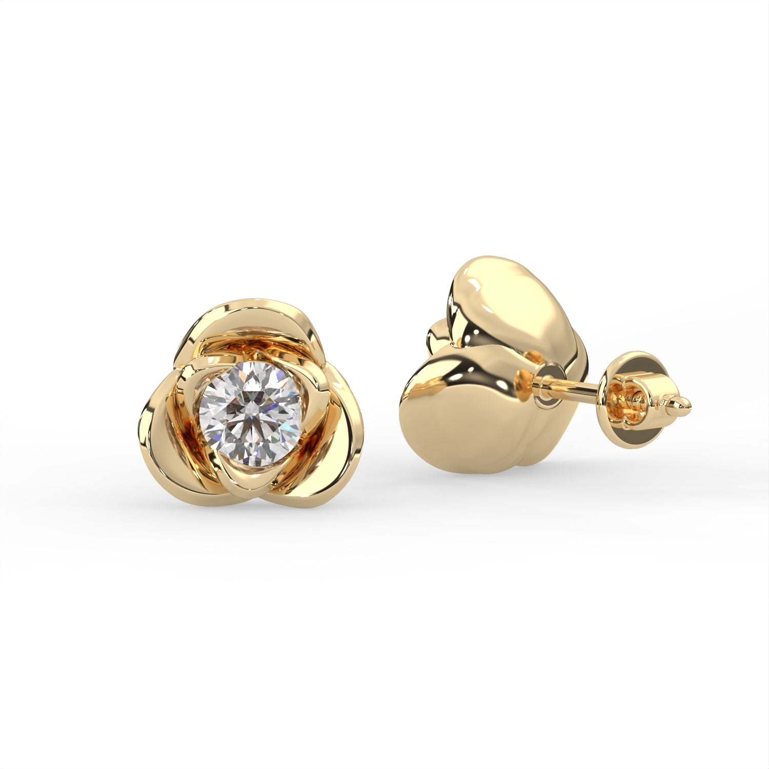 Rose Flower Stud Earrings